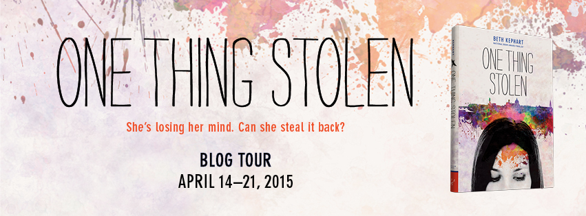 One Thing Stolen blog tour banner