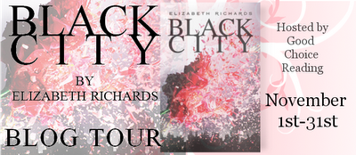 Black City by Elizabeth Richards blog tour banner