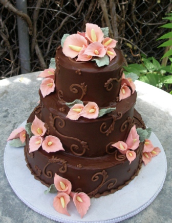 chocolate wedding cake