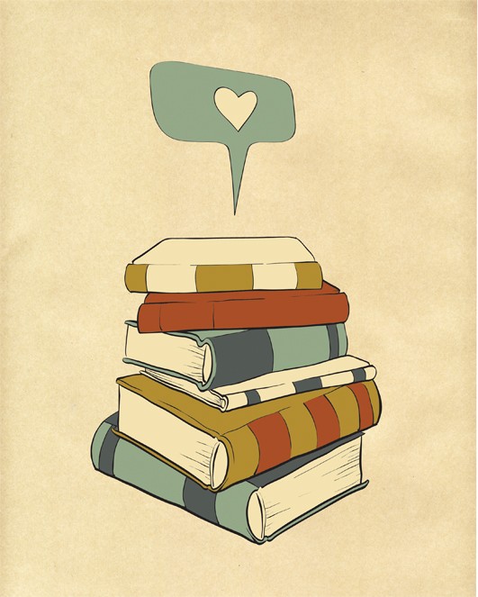 "I Read" digital illustration from ParadaCreations, etsy.com 