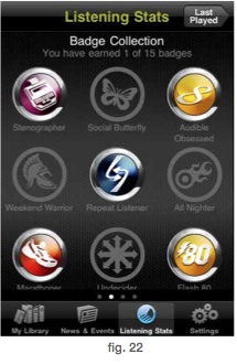 Audible app badges