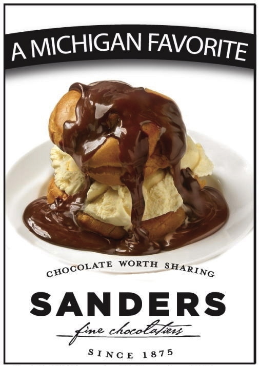 Sanders Hot Fudge Cream Puff