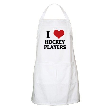 I love hockey players apron