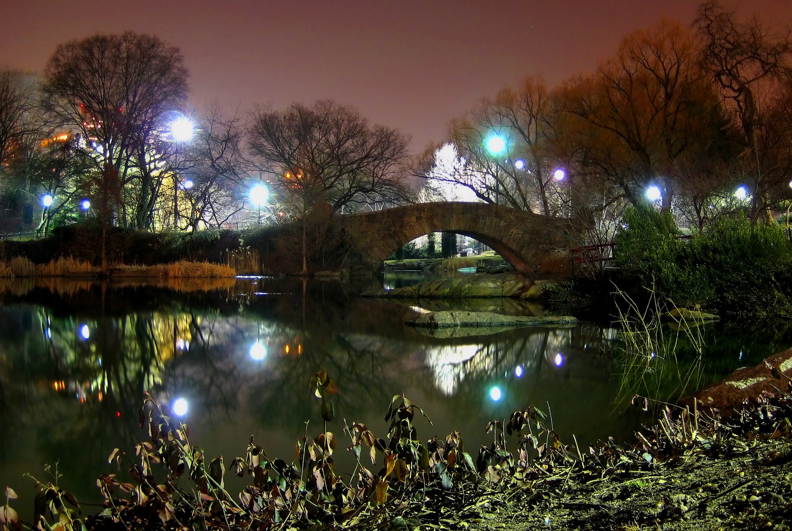 Central park at night
